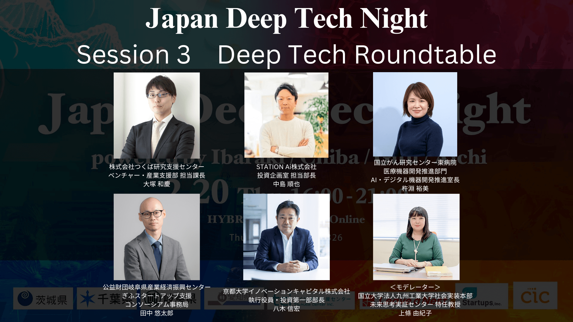 Japan Deep Tech Night〜茨城県・千葉県・岐阜県・愛知県のディープテックスタートアップが登壇 | CIC Tokyo